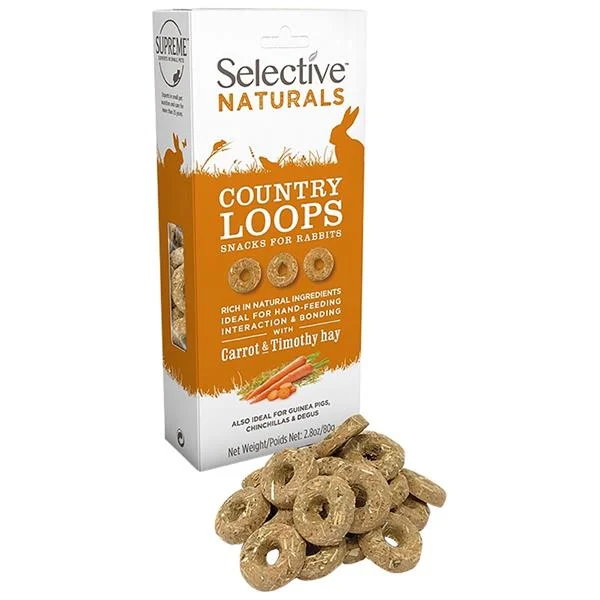 SUPREME Selective naturals snack country loops bojínek s mrkví 80 g