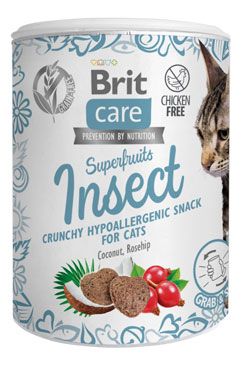 BRIT Care Cat Snack Superfruits Insect with Coconut Oil and Rosehips 100 g