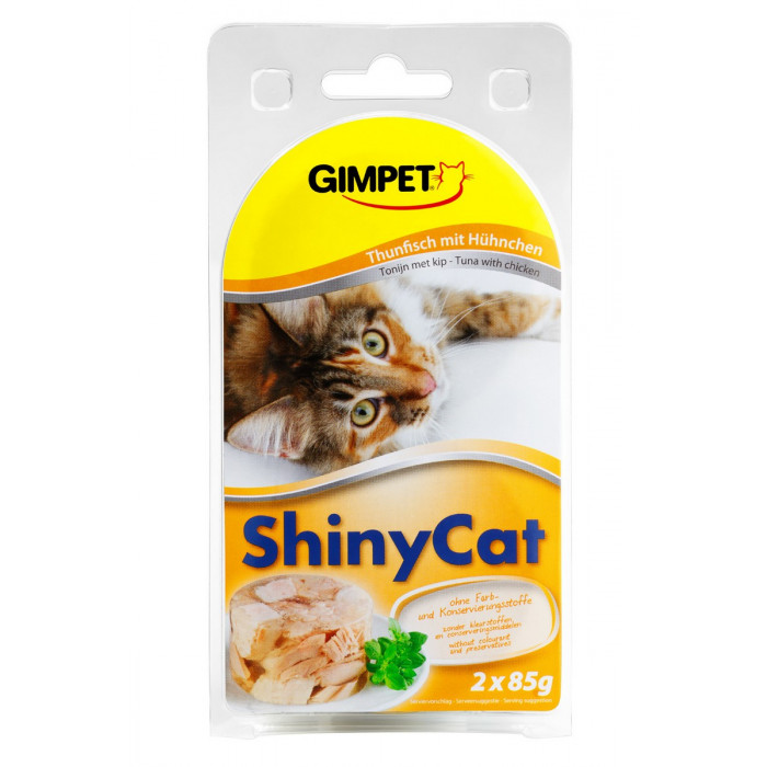 Gimpet ShinyCat tuňák+krevety+maltóza 2x70g (8x)