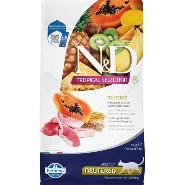 N&D TROPICAL SELECTION CAT Lamb Neutered 300g