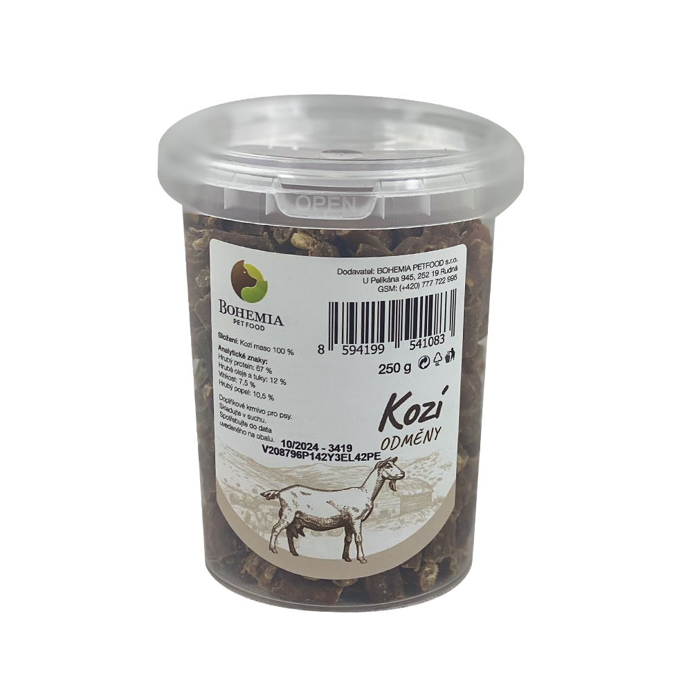 BOHEMIA PET FOOD Kozí odměny pro psy 250 g