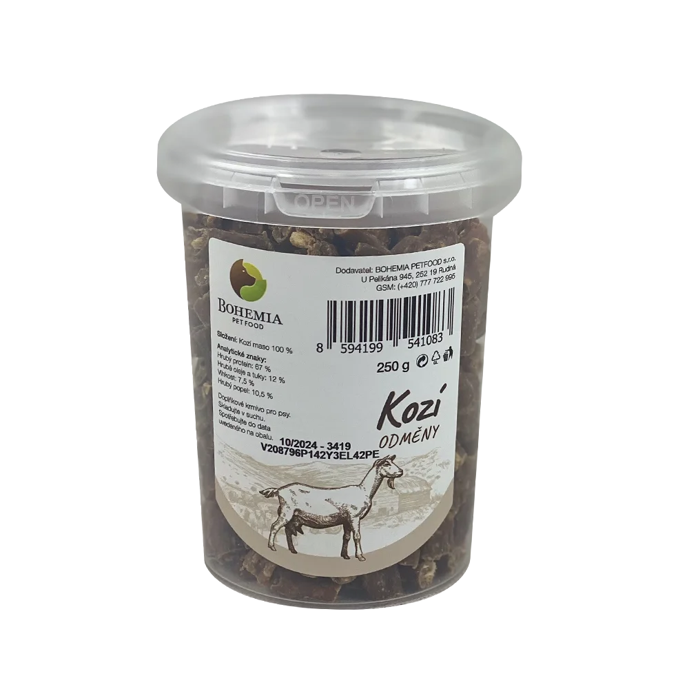 BOHEMIA PET FOOD Kozí odměny pro psy 250 g