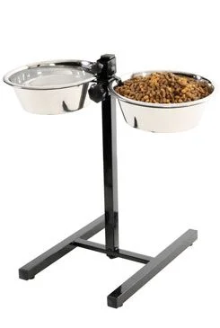 Miska nerez stojan nastavitelný + 2 misky pes 2,5L