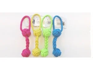 HRAČKY SALAČ Činka bavlněná přetahovací tmavě růžová 30/6cm