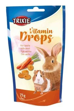 Trixie Drops s Karotenem a vitaminy Hlodavec 75g TR