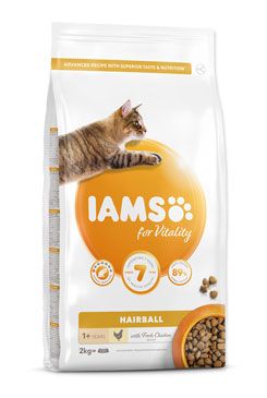 IAMS for Vitality Adult Cat Food Hairball Reduction with Fresh Chicken 2 kg