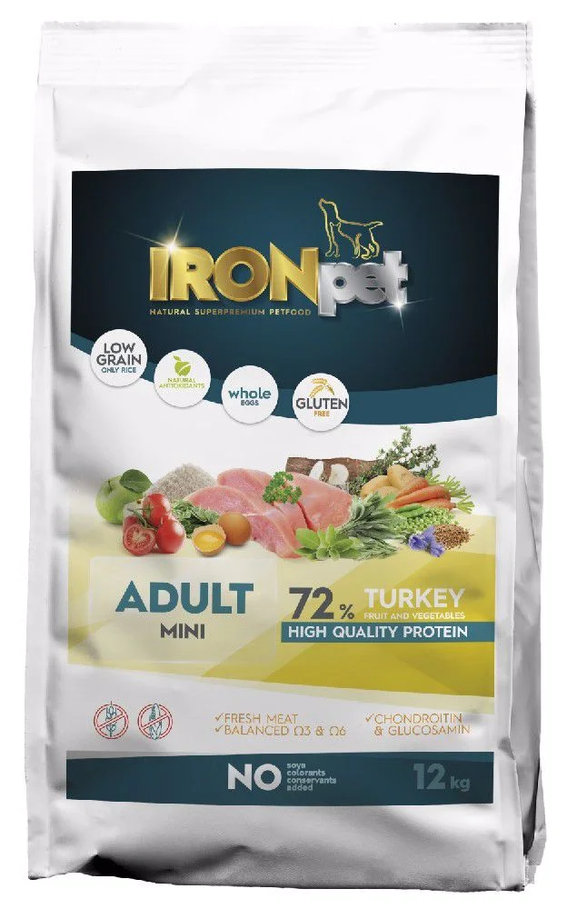 IRONpet Dog Adult Mini Turkey (Krocan) 12 kg IRONpet Dog Adult Mini Turkey (Krocan) 12 kg