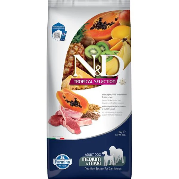 N&D TROPICAL SELECTION DOG Adult M/L Lamb 10kg 