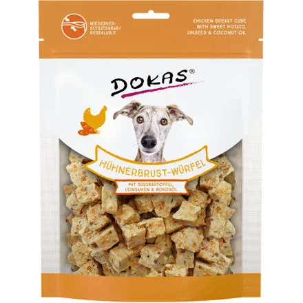 Dokas - Kuřecí kostky s batáty a lněným s. 150 g