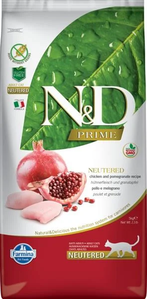 N&D PRIME CAT Neutered Chicken&Pomegranate 5 kg
