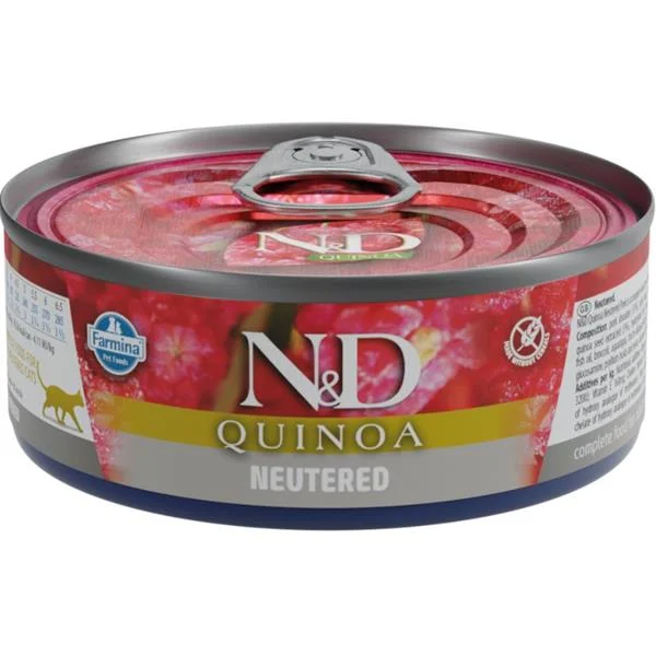 KRMIVO N&D CAT QUINOA PORK NEUTERED