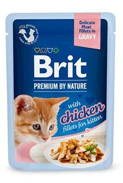 Kapsička Brit Premium by Nature Kitten kuřecí filety v omáčce 85g