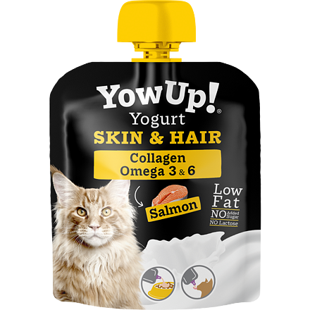 YOWUP! jogurtová kapsička SKIN & HAIR pro kočky, 85 g (EXP)