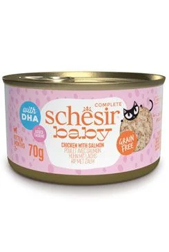 SCHESIR Wholefood konzerva pro koťata kuře a losos 70 g