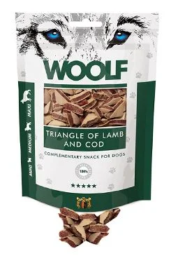 WOOLF pochoutka Lamb and Cod Triangle  100g