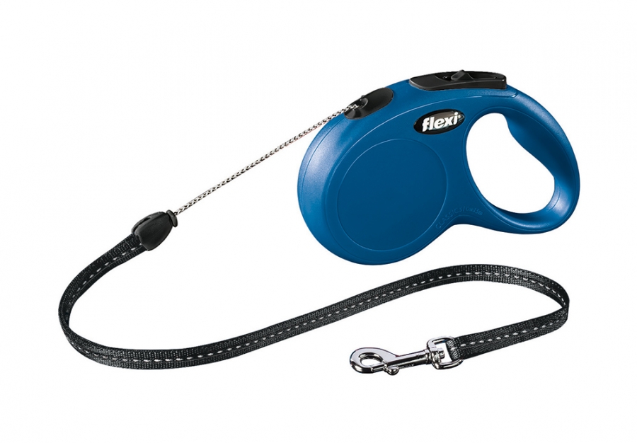 Vodítko FLEXI Classic NEW lanko 5 m/ 12 kg modrá