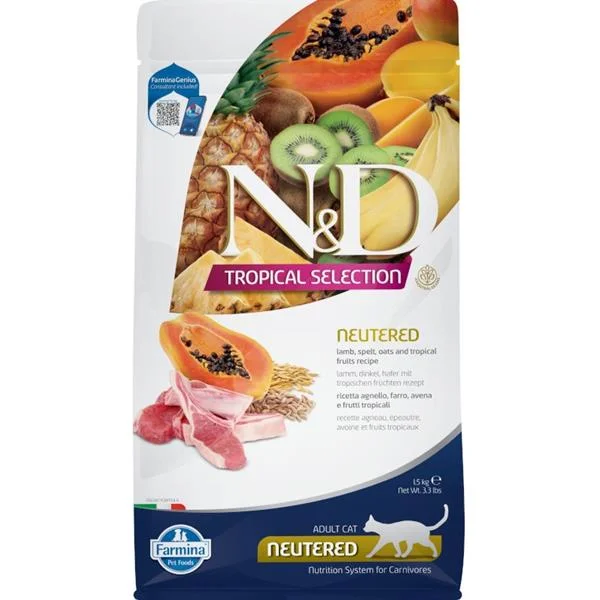 N&D TROPICAL SELECTION CAT Lamb Neutered 1,5kg
