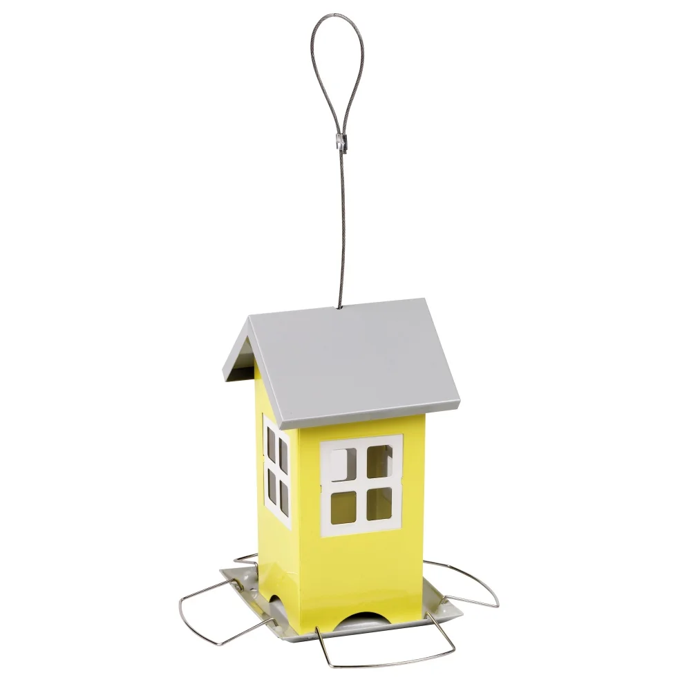 Krmítko pro ptáky kovový domeček 1 ks