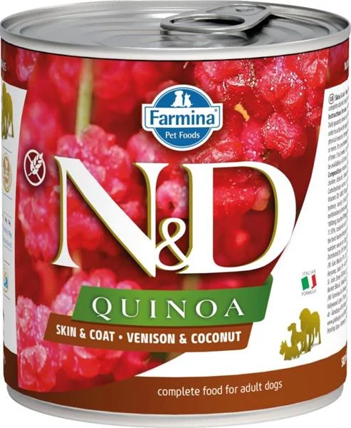N&D DOG QUINOA Venison & Coconut  285 g + 1 ks  ZDARMA
