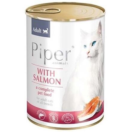 PIPER CAT konzerva pro kočky, s lososem 400 g