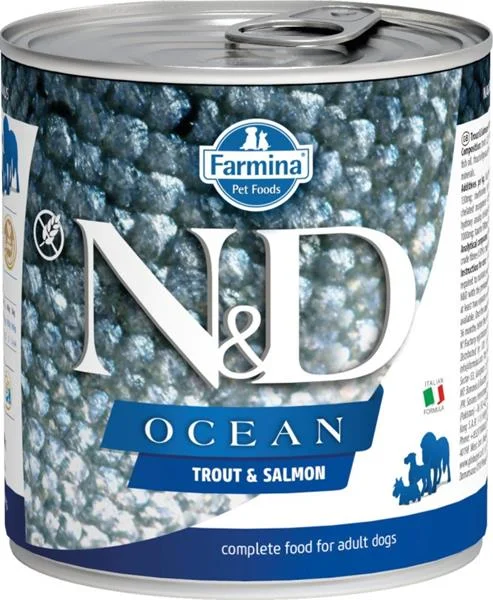 N&D DOG OCEAN Adult Trout & Salmon 285 g + 1 ks  ZDARMA