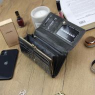 Gregorio Kožená šedá dámská peněženka dárkové krabičce