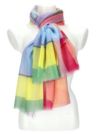 Letní dámský barevný šátek 180x90 cm žlutá