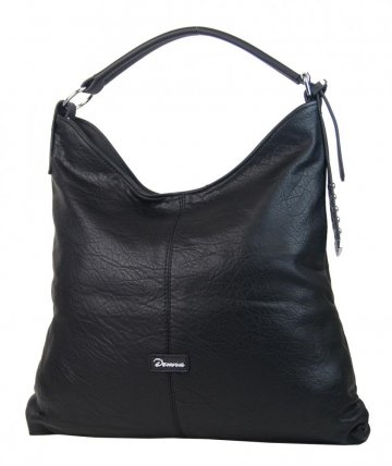 Moderní velká černá kombinovaná dámská kabelka…