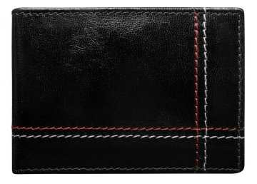 Kožená černá menší pánská peněženka RFID…