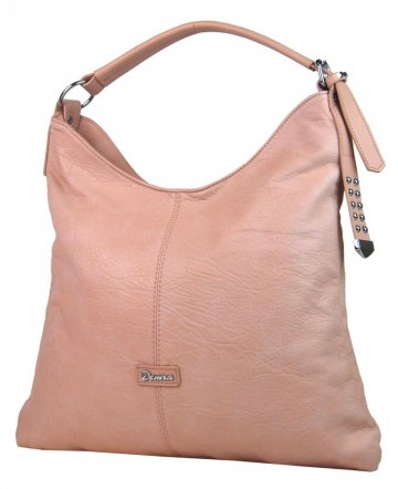Moderní velká růžová kombinovaná dámská kabelka…