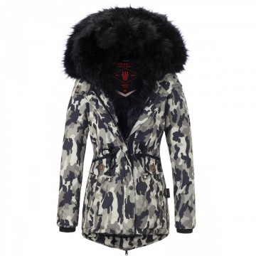 Zimní bunda s kožíškem Sweety Navahoo - ARMY GREY Zimní bunda s kožíškem Sweety Navahoo - ARMY GREY