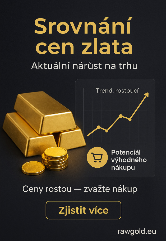 Vývoj ceny zlata - srovnávač cen