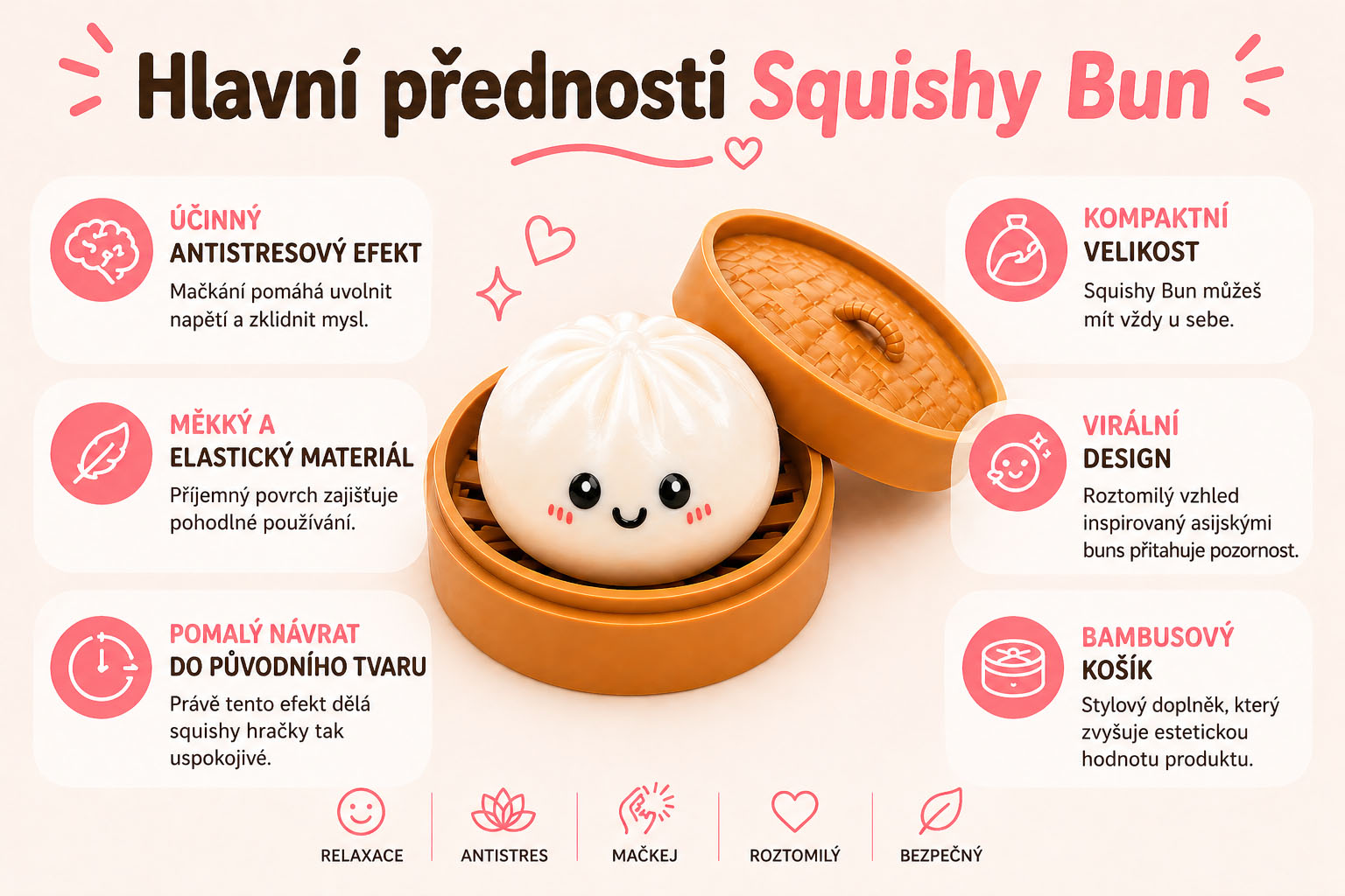Výhody Squishy Bun hračky