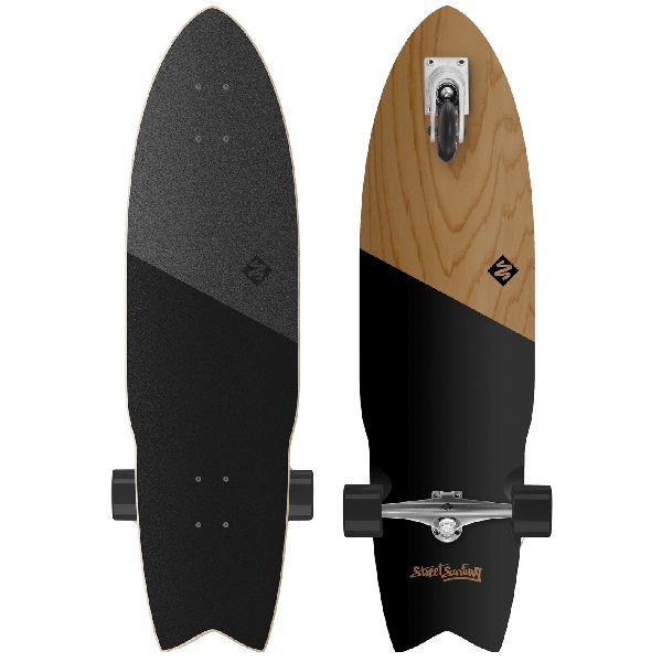 Street Surfing Shark Attack 36&quot; Longboard Koa Black s vlastným pohonom