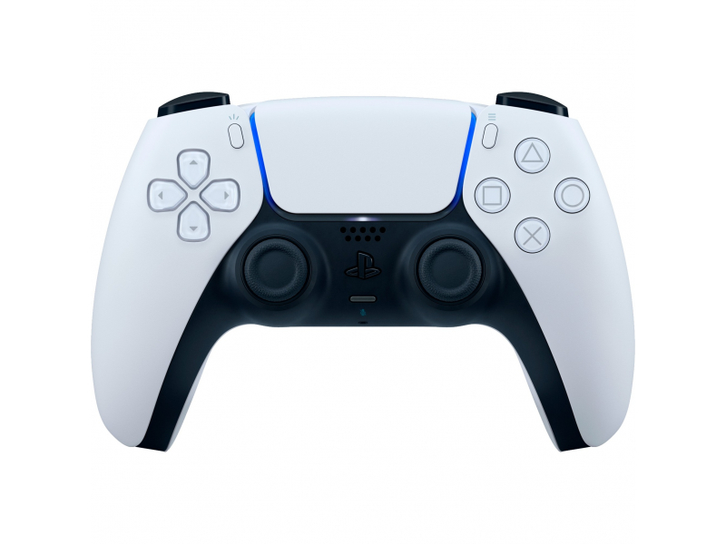 Herný ovládač Sony DualSense pre PlayStation 5, analógový/digitálny, Bluetooth/USB, čierna/biela