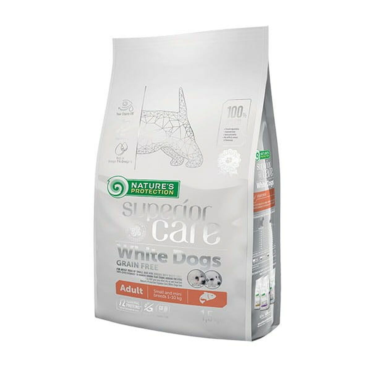 NATURE'S PROTECTION NATURE&#039;S PROTECTION Superior Care White Dogs Grain Free Junior Small Białoryba - suché krmivo pre št