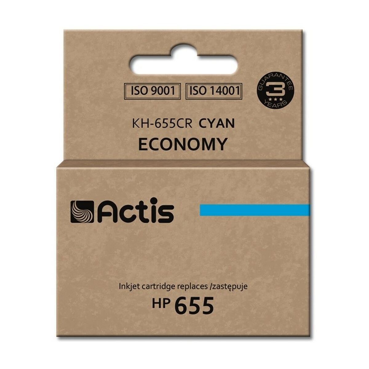 ACTIS Atrament Actis KH-655CR pre tlačiareň HP; náhrada HP 655 CZ110AE; štandardný; 12 ml; azúrová