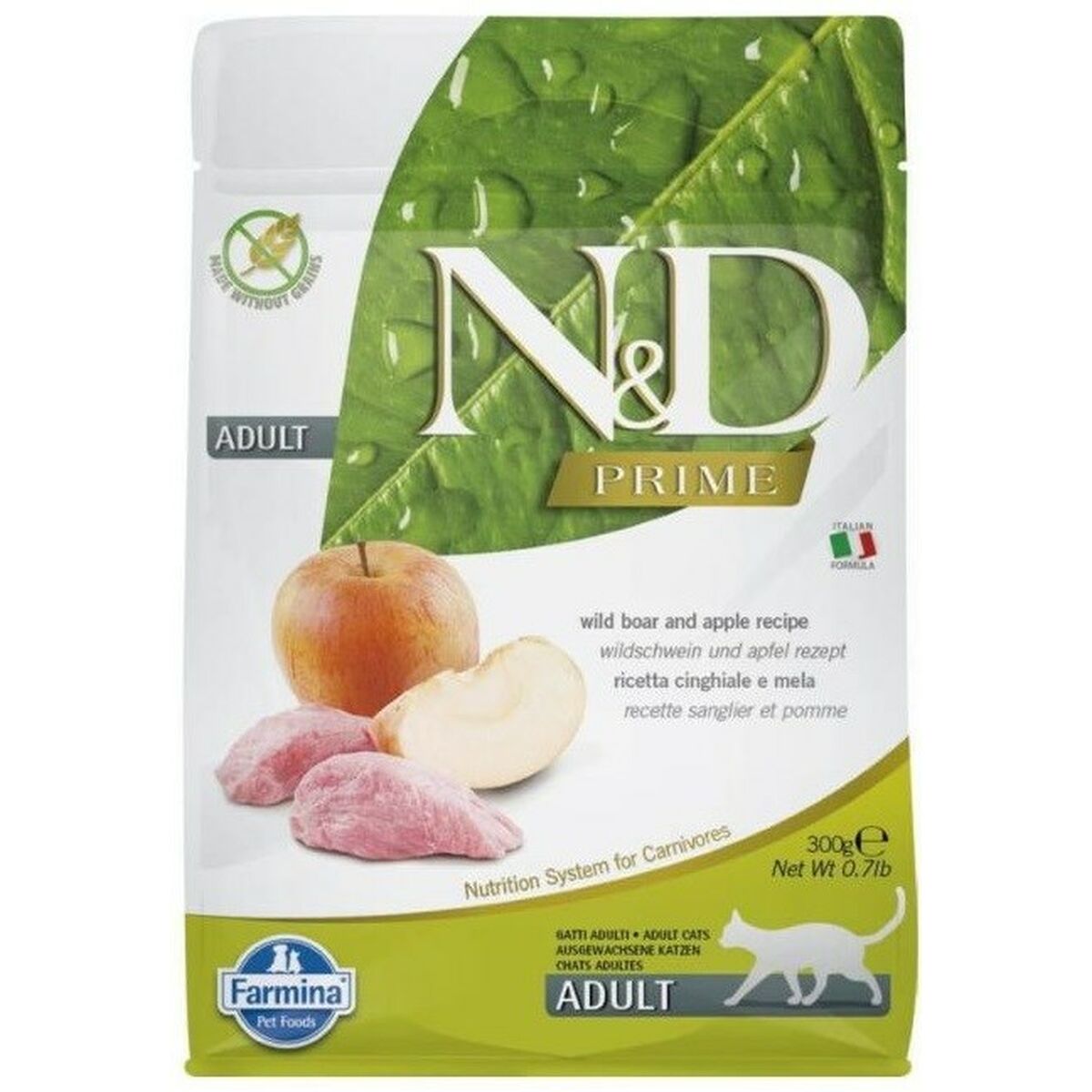 Farmina FARMINA N&amp;D Prime Cat Boar &amp; Apple Adult - suché krmivo pre mačky - 300 g