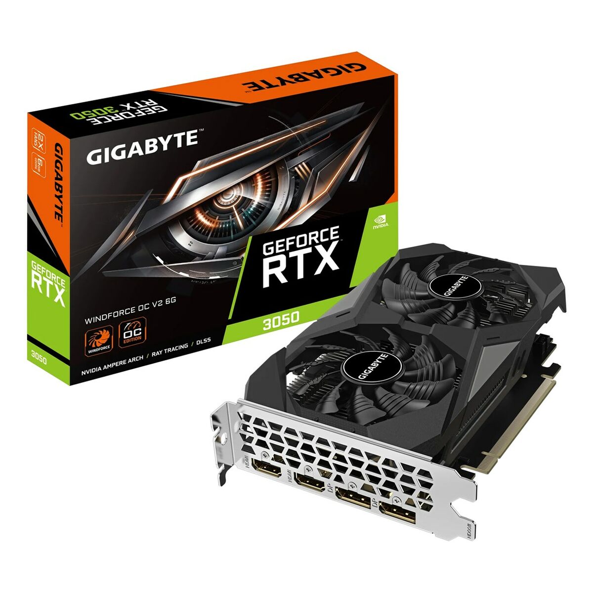 Gigabyte GIGABYTE GeForce RTX 3050 WINDFORCE OC V2 6G NVIDIA 6 GB GDDR6