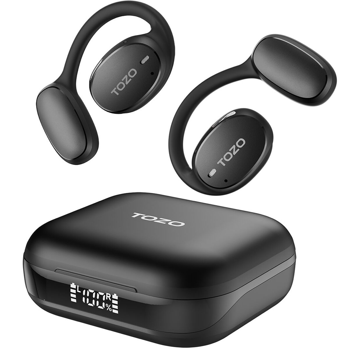 Bezdrôtové stereo slúchadlá TOZO OpenEgo True Wireless Stereo (TWS) Kostne s rozhraním USB typu C, č