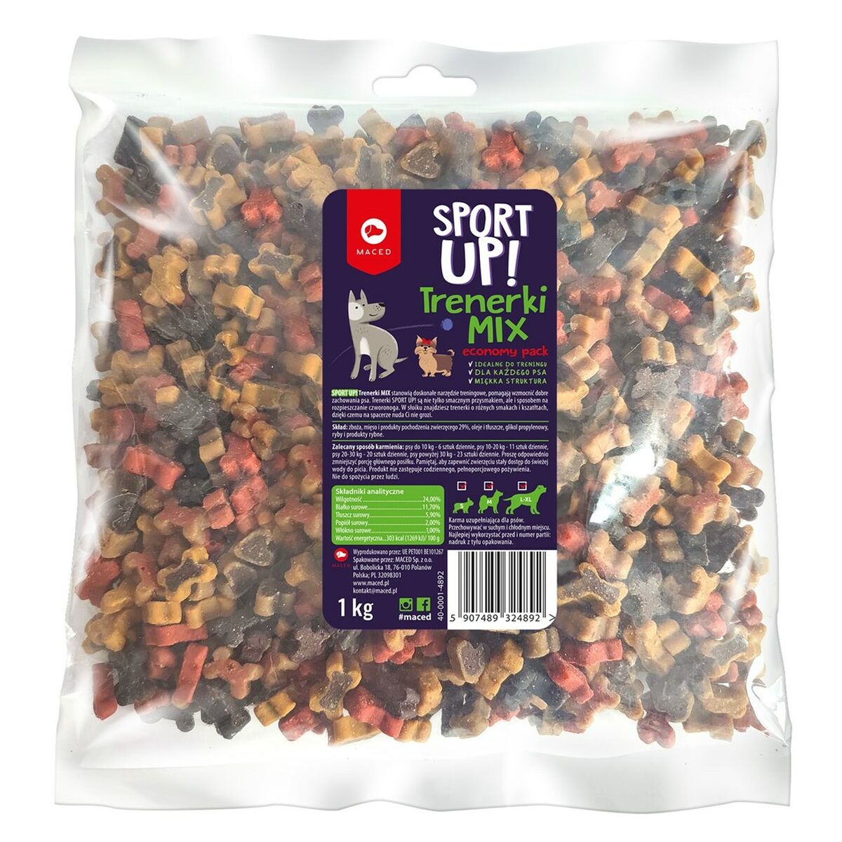 MACED Mix Sport Up! Mäsové kosti - Psí maškrta - 1 kg