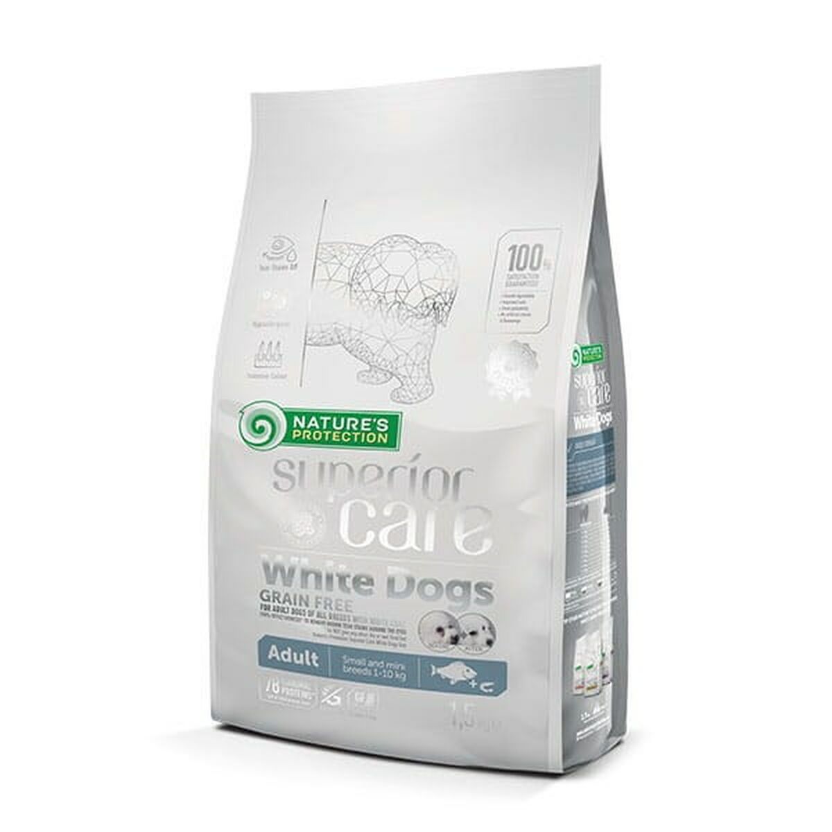 NATURE'S PROTECTION NATURE&#039;S PROTECTION Superior Care White Dogs Grain Free Adult Small Białoryba - suché krmivo pre pso