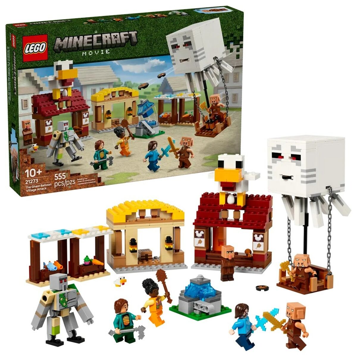 Lego LEGO MINECRAFT 21273 Útok na dedinu s balónmi Ghast