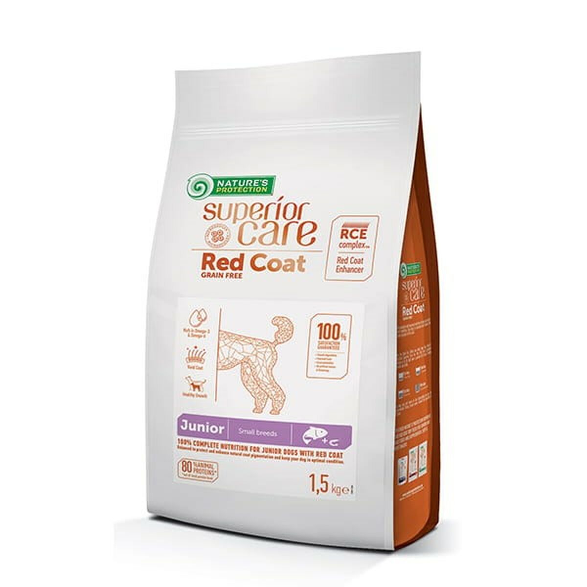 NATURE'S PROTECTION NATURE&#039;S PROTECTION Superior Care Red Coat Grain Free Junior Small Salmon with Krill - suché krmivo