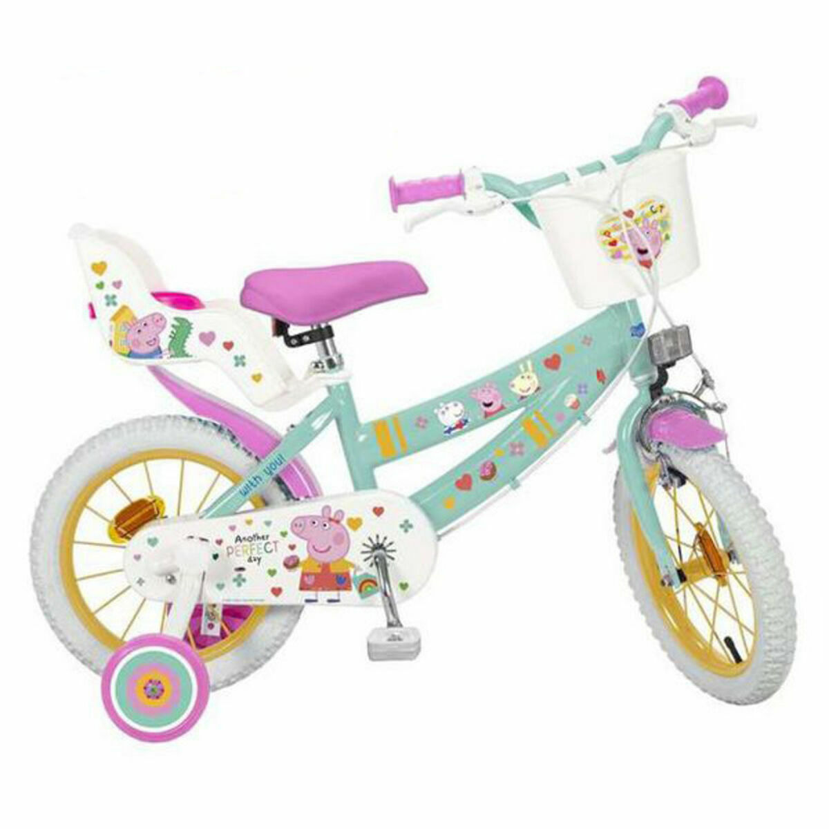 Detský bicykel 14 Peppa Pig ružový 1495 TOIMSA