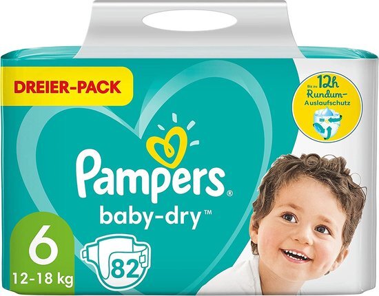 Plienky Pampers Baby Dry Veľkosť 6 Mega Pack 82
