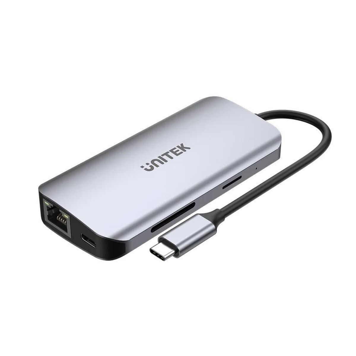 UNITEK AKTÍVNY HUB USB-C 2X HDMI 4K RJ45 PD 100W