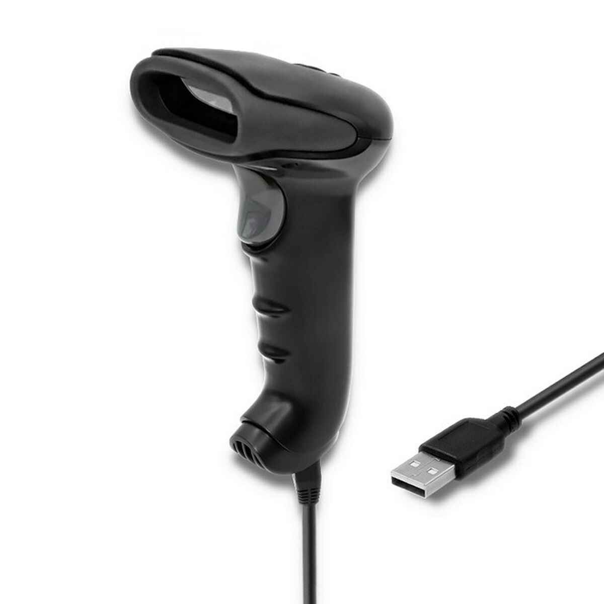Qoltec 50866 Laserová čítačka čiarových kódov 1D | CCD | USB | Čierna