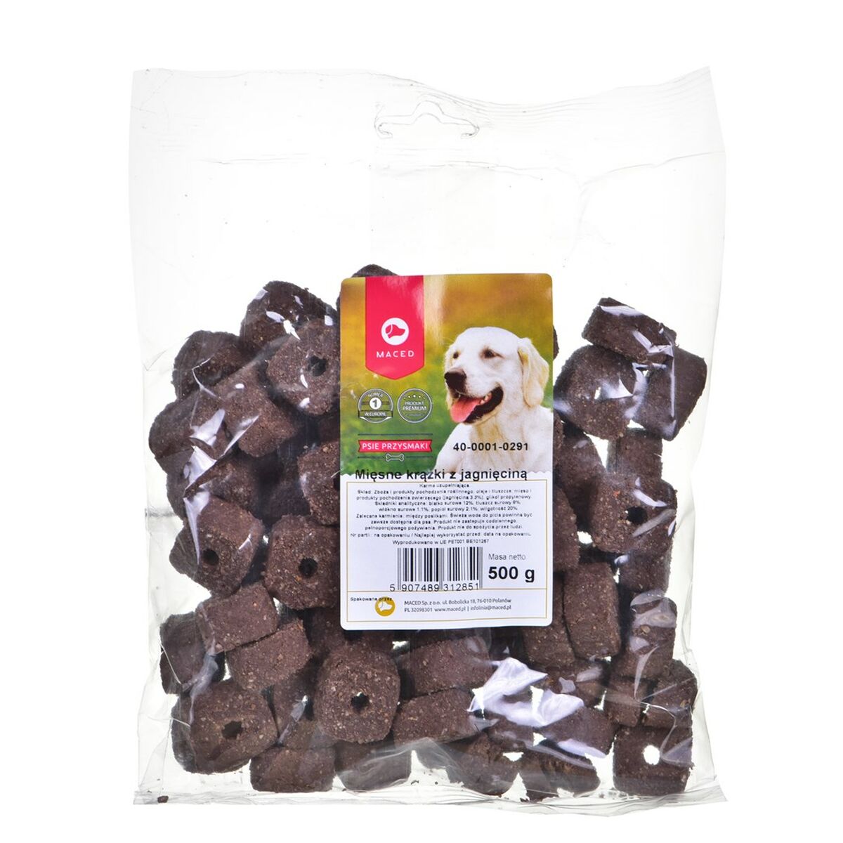 MACED Mäsové guľky s jahňacím mäsom - sušienky na psíka - 500 g