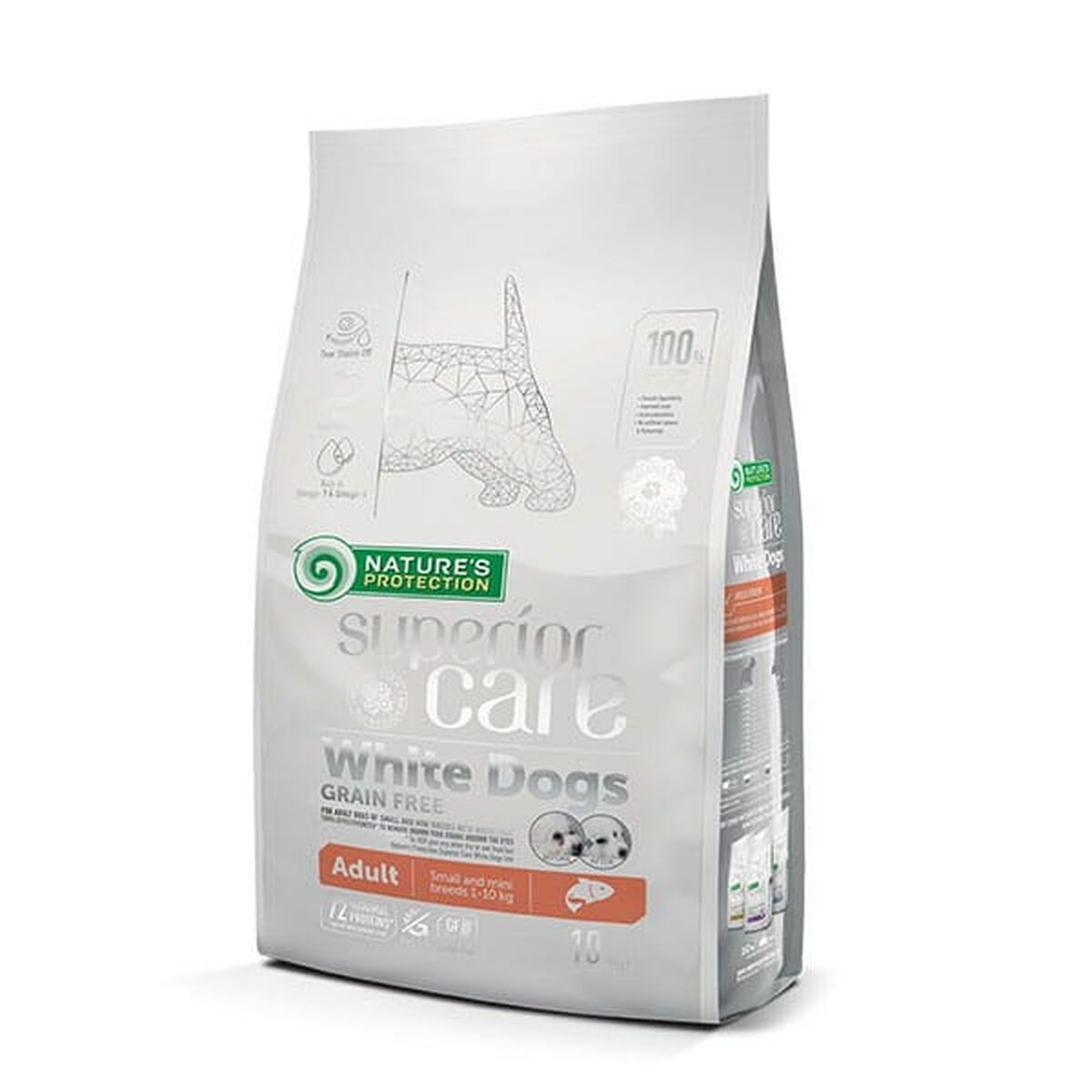NATURE'S PROTECTION NATURE&#039;S PROTECTION Superior Care White Dogs Grain Free Junior Small Białoryba - suché krmivo pre št
